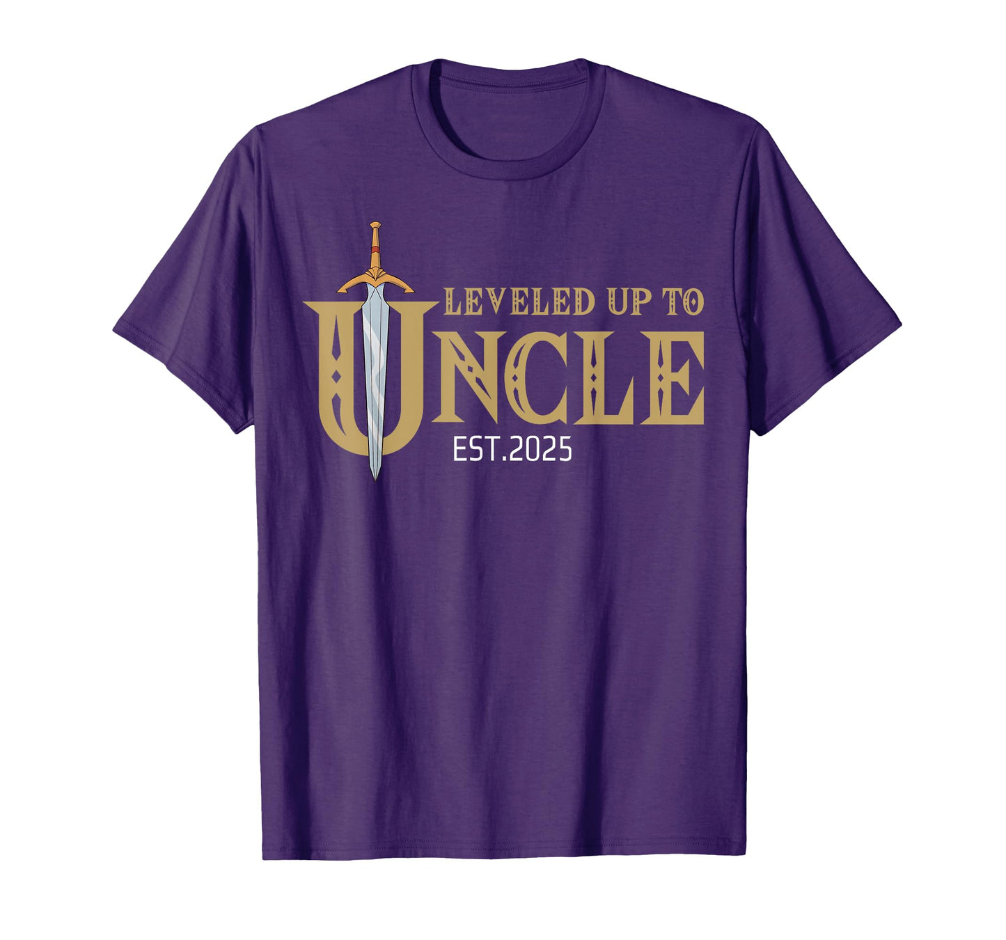 Leveled Up To Uncle Est 2025 Level Unlocked Uncle Gaming T-Shirt