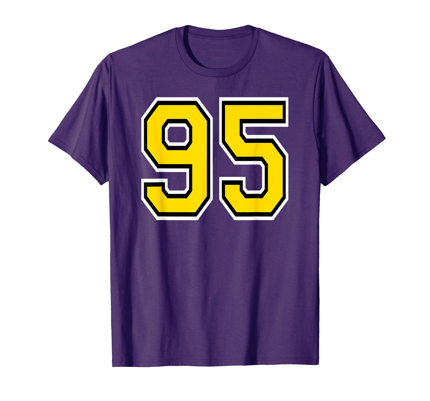 Number 95 in Yellow White Black T-Shirt