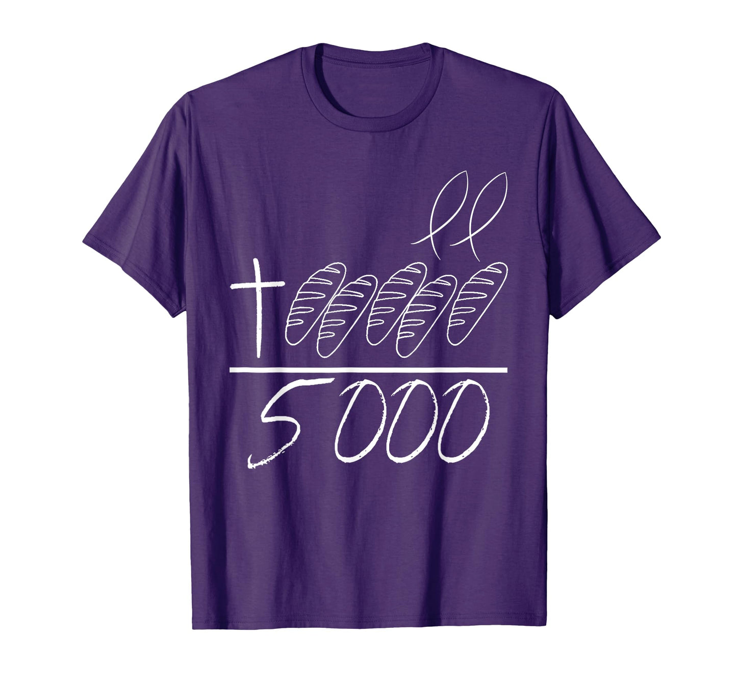 Jesus 2 Fishes 5 Breads 5000 Chosen Against The Current T-Shirt