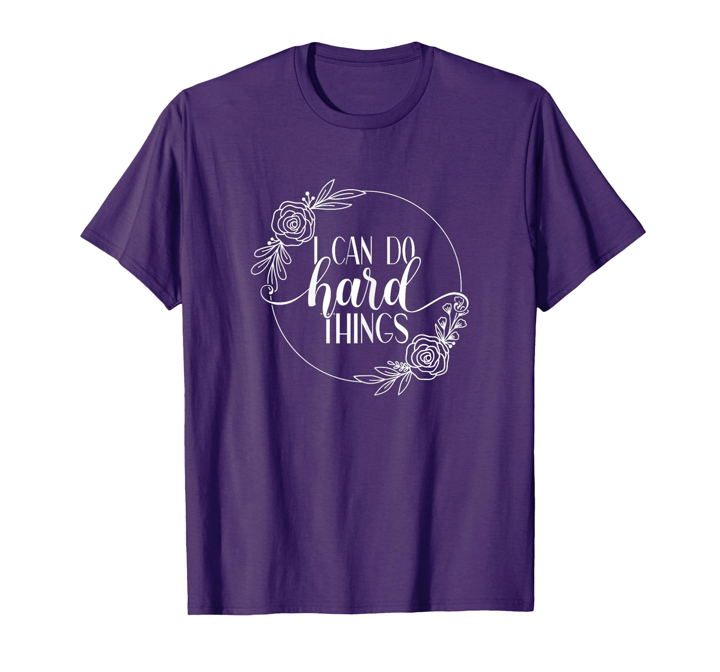 Mela Motivational Workout Designs I Can Do Hard Things Unisex Adult Gym Workout Motivation T-Shirt Black X-Small