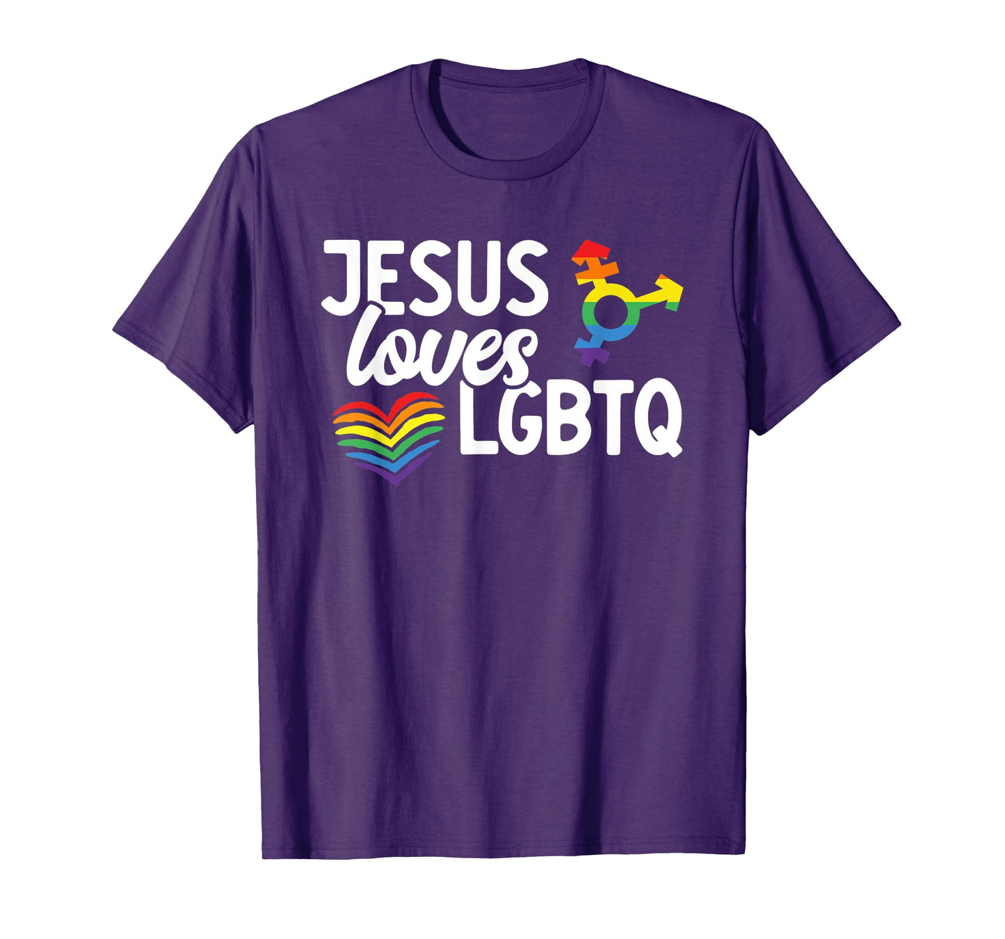 Jesus Loves LGBTQ Funny Queer Christian Gay Pride Lover T-Shirt
