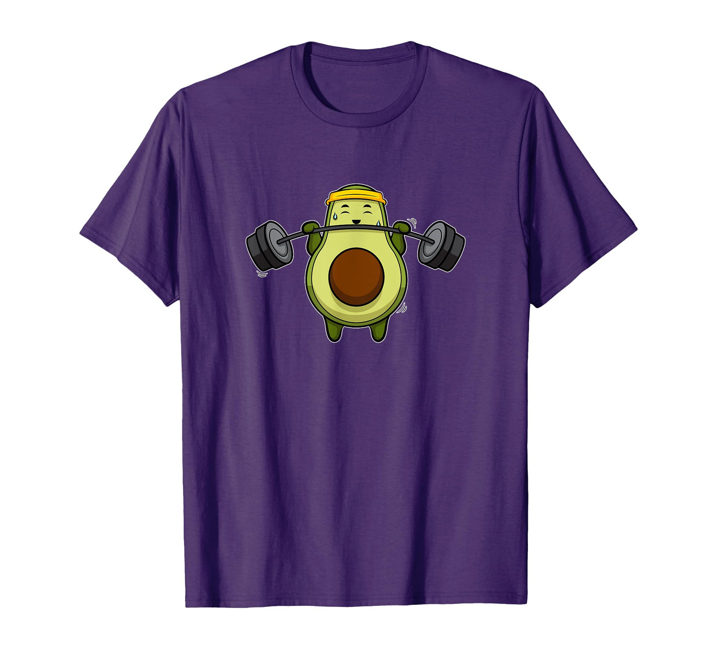 Funny Avocado Weight Lifting Gym Fitness Workout T-Shirt