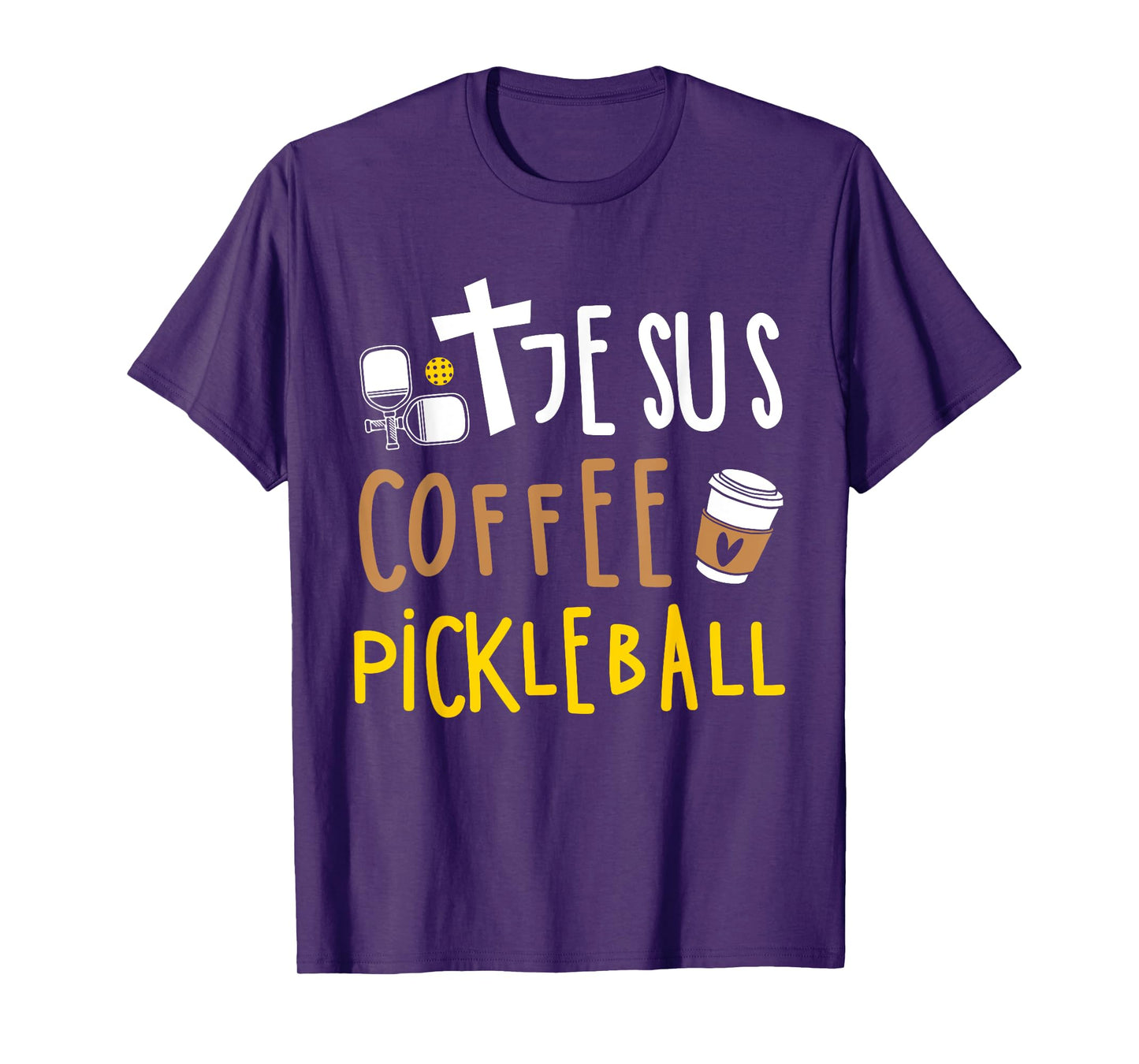 Jesus Coffee Pickleball For Men Women Christian Pickleball T-Shirt