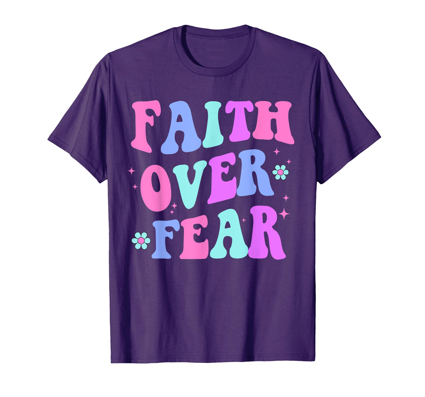 Faith Over Fear Cute Christian Teen Girl T-Shirt