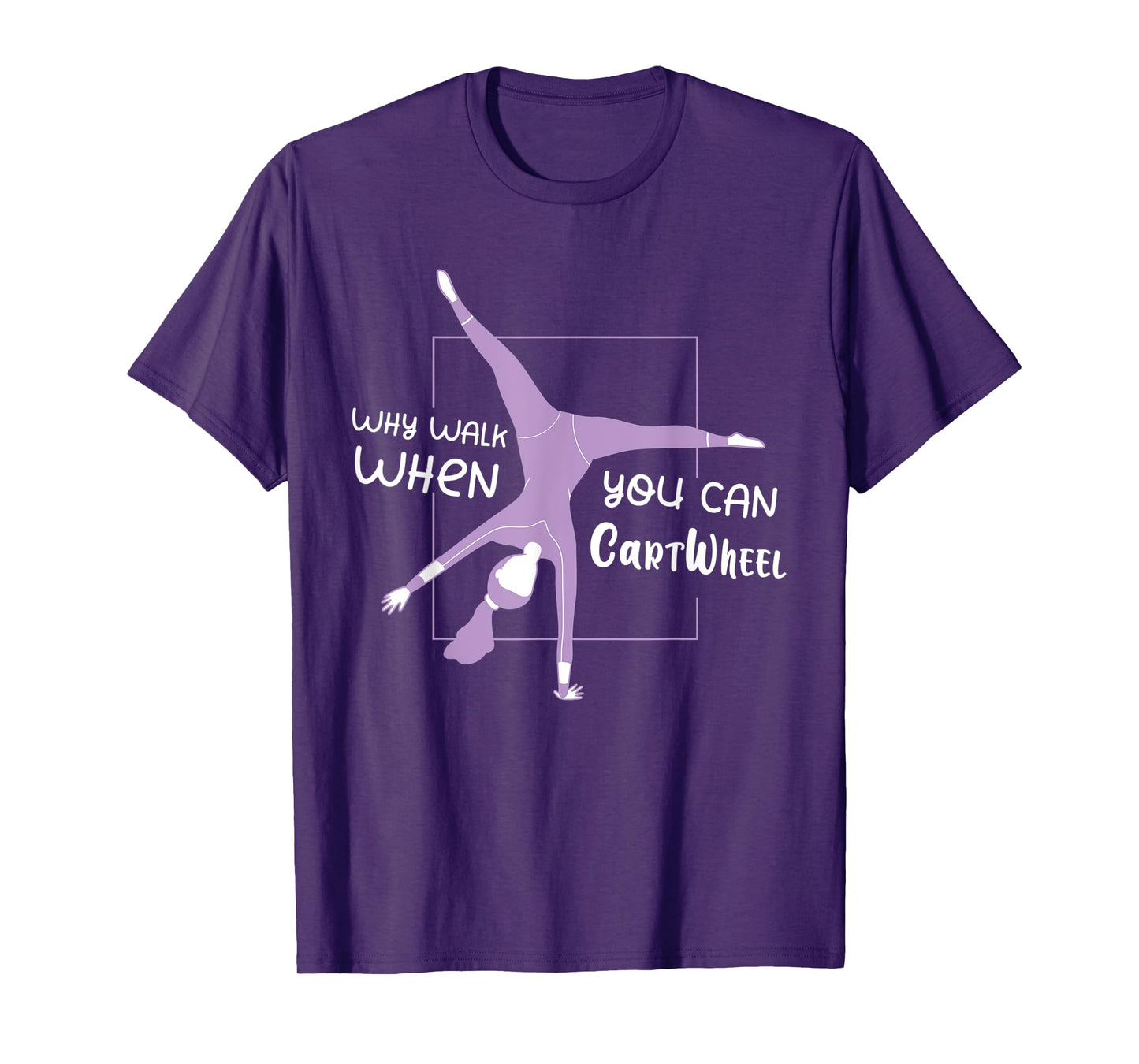 Gymnastics USA American Flag - Cartwheel Tumbling Funny Girl T-Shirt
