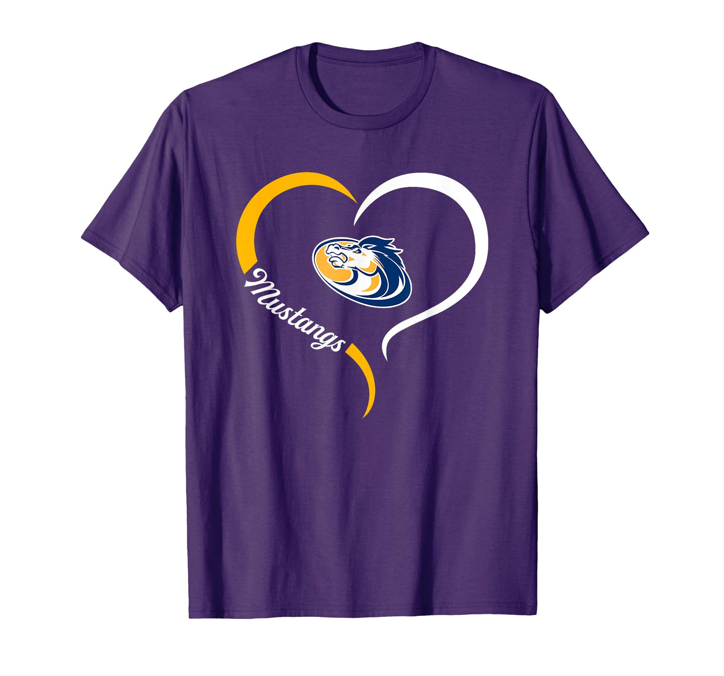Sahuarita Mustangs Logo Half Heart Slogan HS T-Shirt