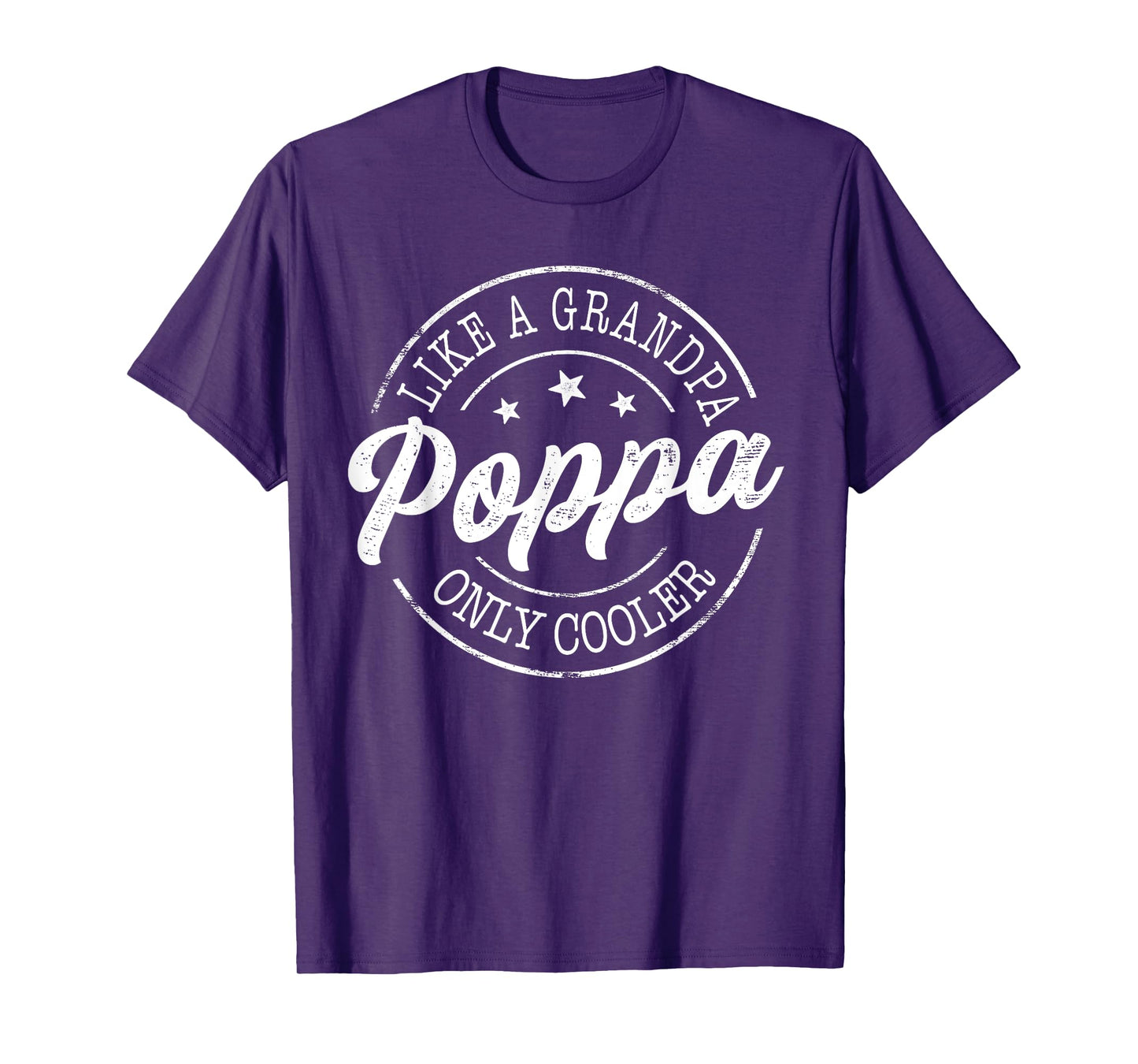 Poppa Like a Grandpa Only Cooler Funny Poppa Father's Day T-Shirt