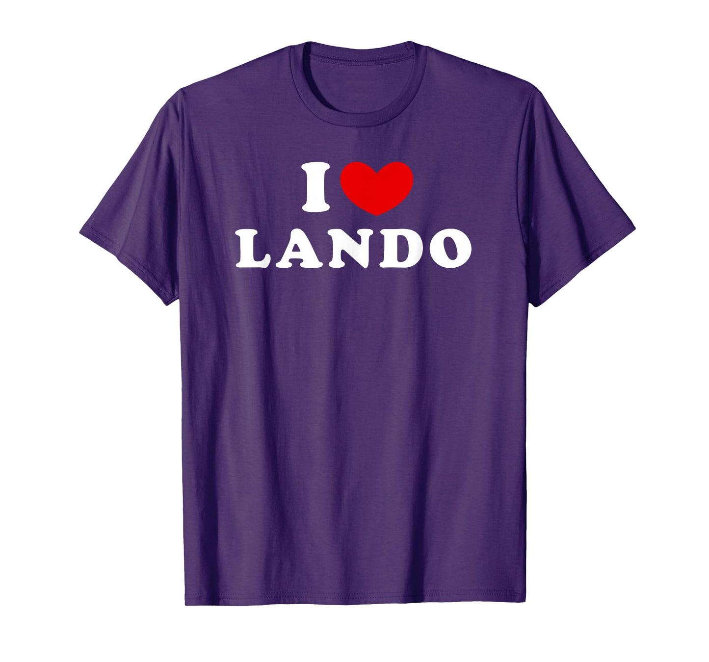 I Love Lando, I Heart Lando T-Shirt, Small, Black