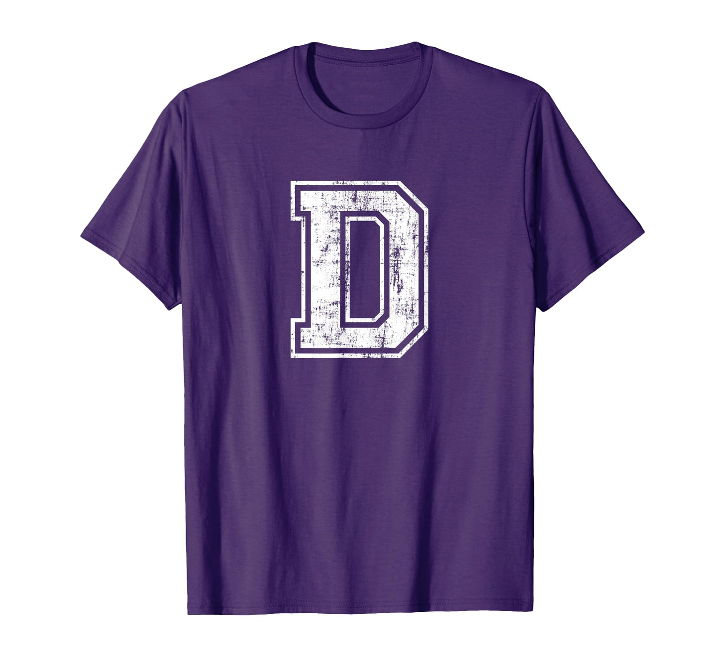Letter D Uppercase Alphabet Initial School College Varsity T-Shirt