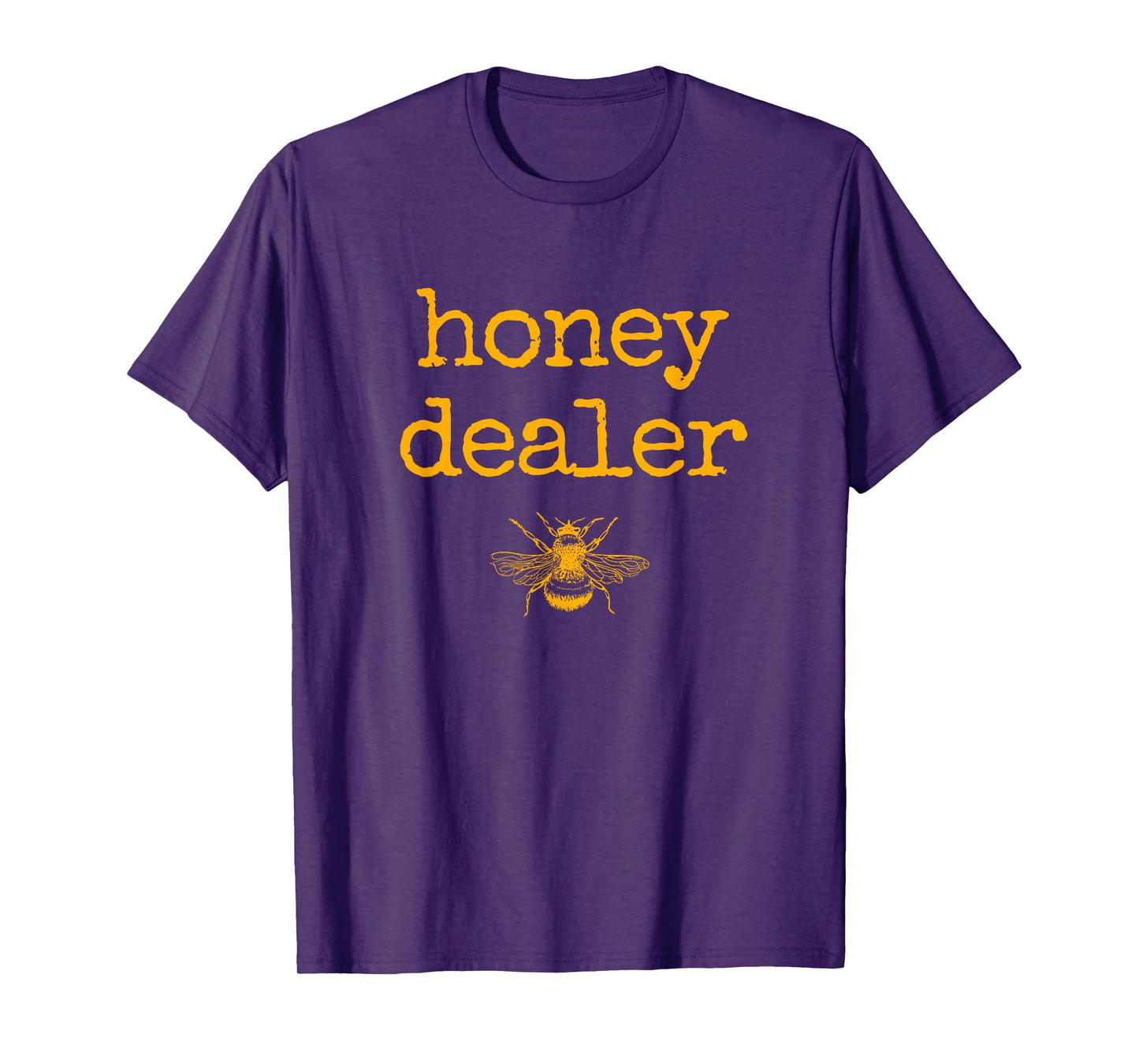 Honey Dealer Retro Honeycomb Honey Bees Funny Beekeeping T-Shirt