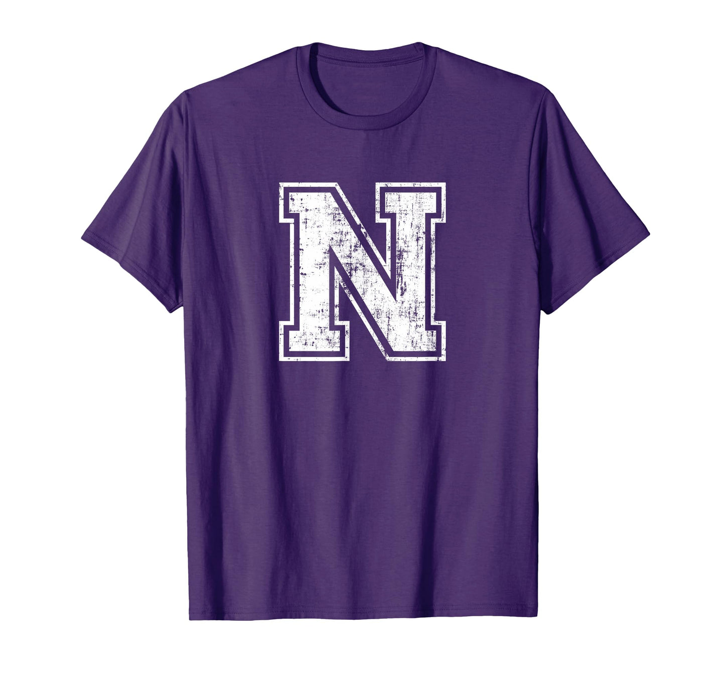 Letter N Uppercase Alphabet Initial School College Varsity T-Shirt