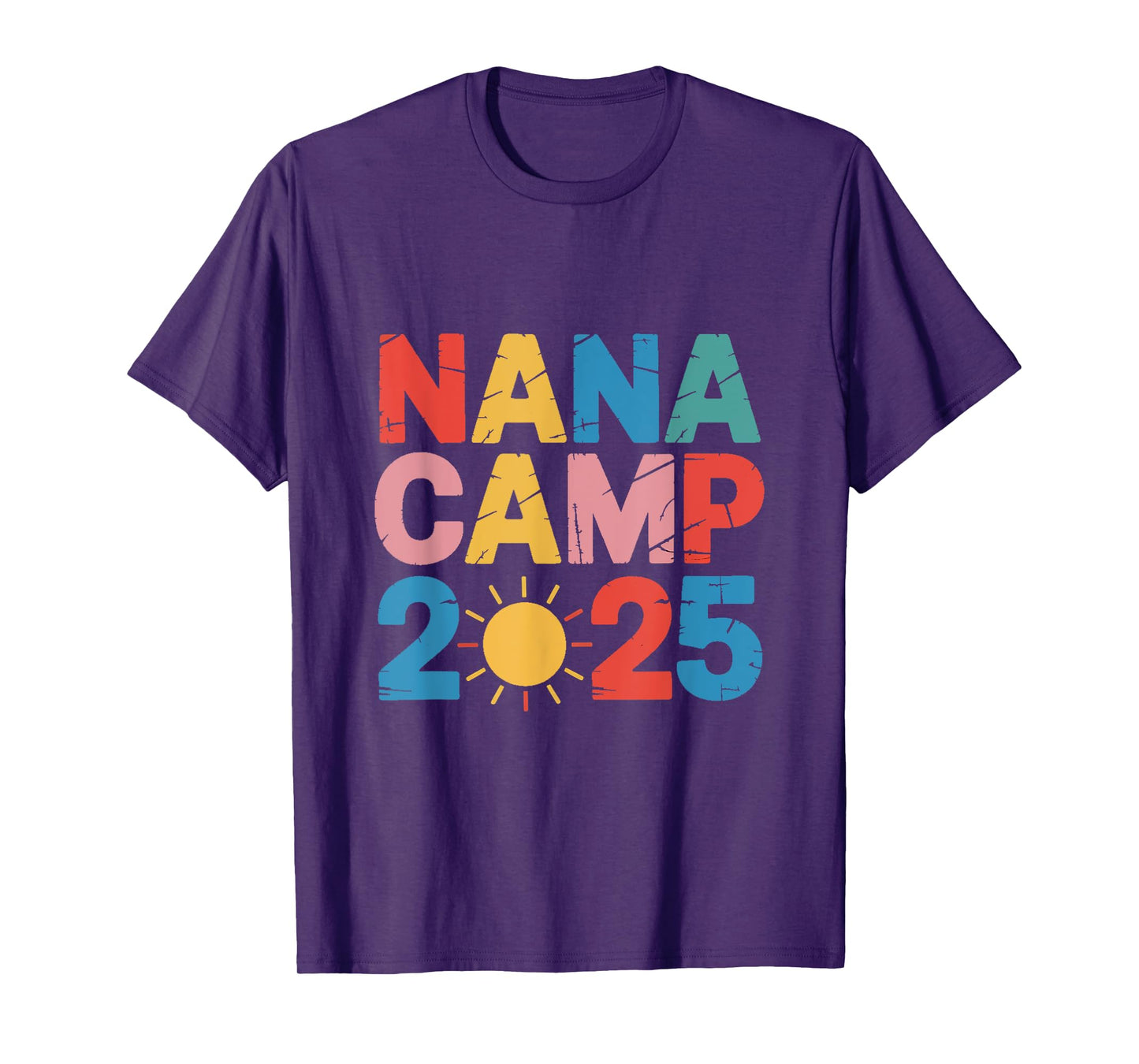 Nana Camp 2025 Family Vacation Summer Camping Crew Kids T-Shirt