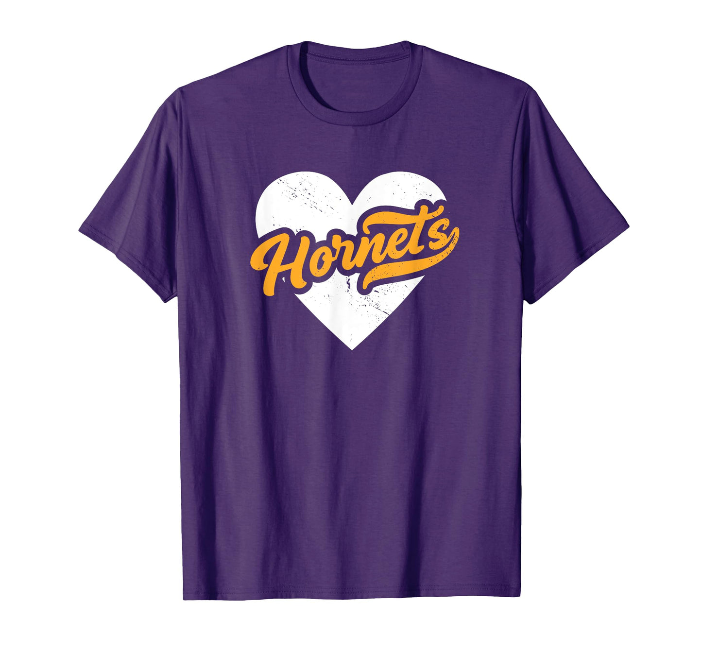 Vintage Hornets High School Go Hornets Pride Heart T-Shirt