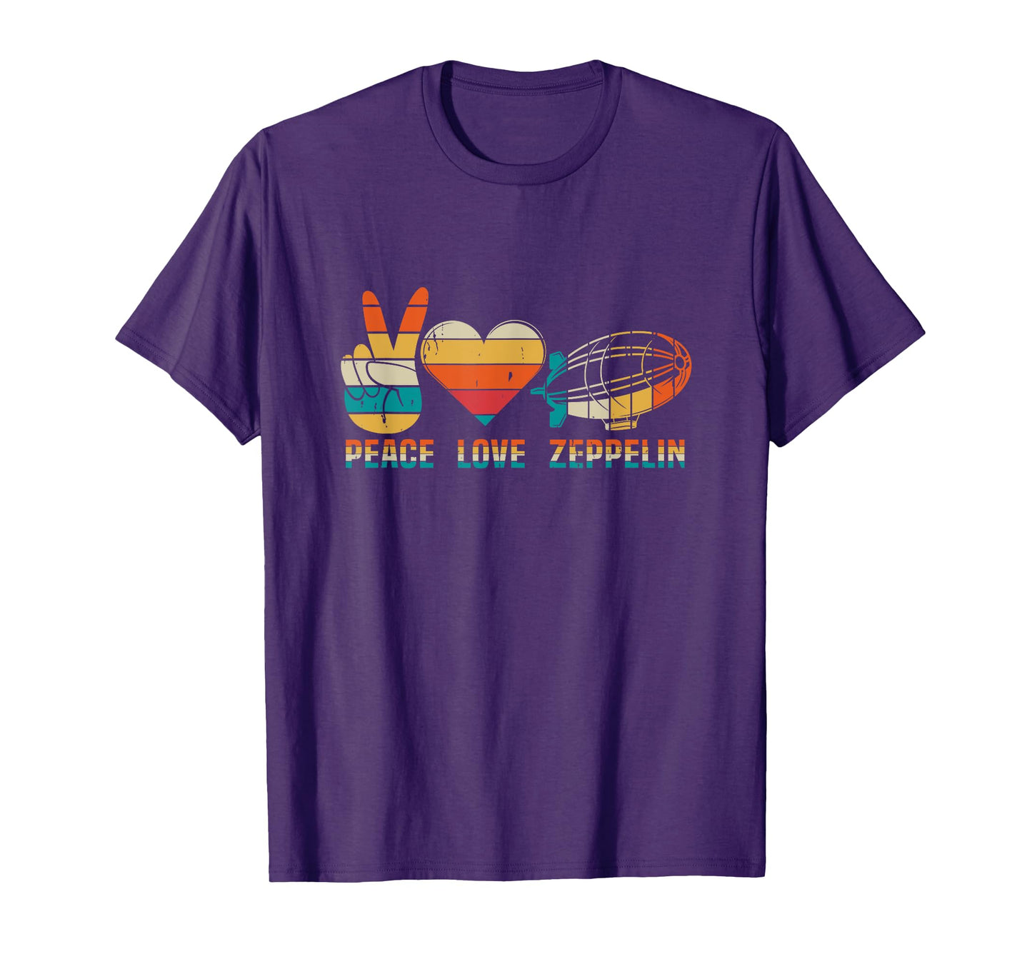 Dirigible Airship Blimp Zepelin Peace Love Zeppelin T-Shirt