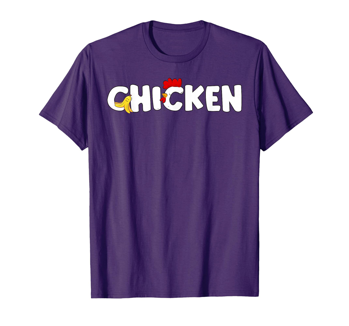 Funny Chicken & Banana Halloween Couples Family Costume 2025 T-Shirt