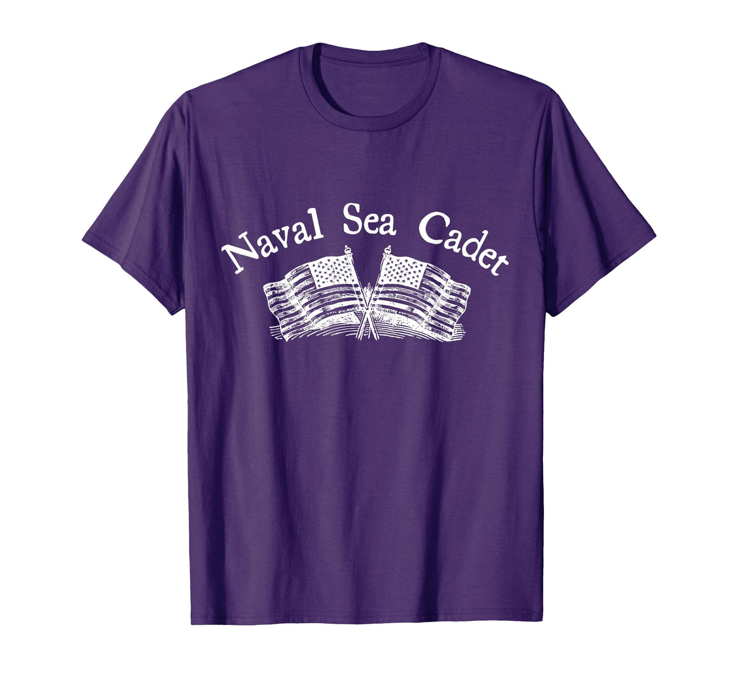 Naval Sea Cadet NSCC Minimal Art American Flag Vintage T-Shirt