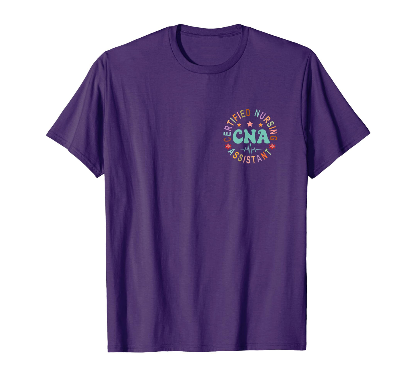 Certified Nurse Assistant Appreciation CNA Apparel Unisex-Adults Black Small Straight Short Sleeve T-Shirt Nursing T-Shirt