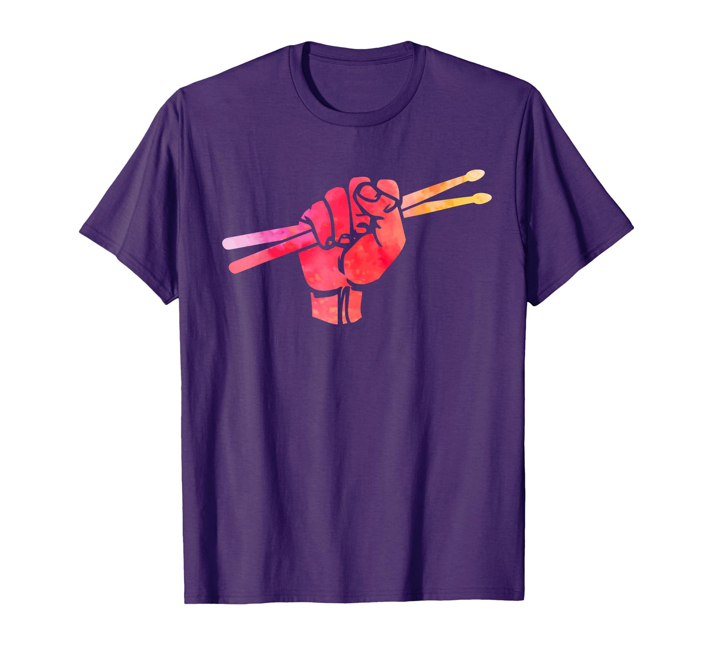 Joyouse Urban Style Black Drumsticks Gift Fist Drum T-Shirt