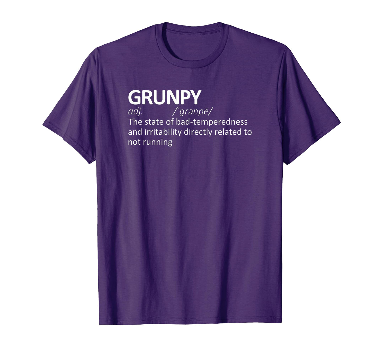 Grunpy Funny Running Definition | Grumpy Marathon Runner T-Shirt