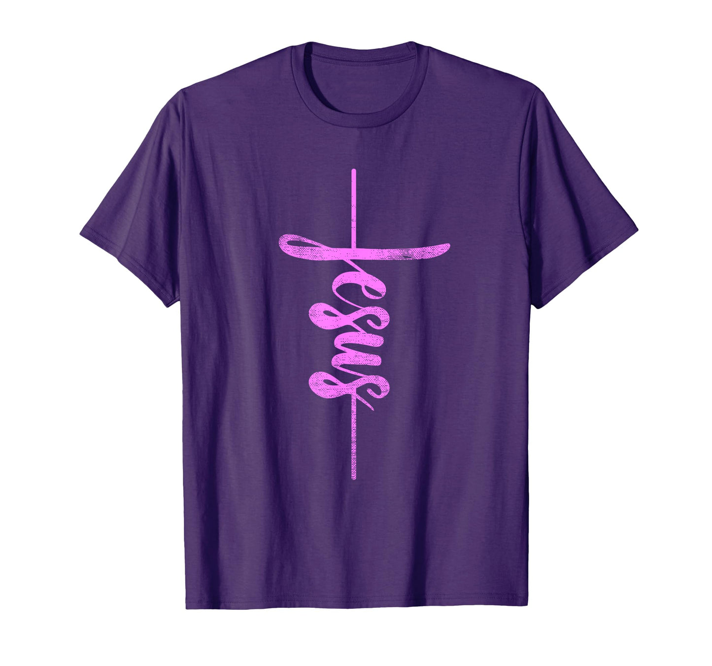 Jesus Christian Cross Art Cursive Inspiring Gift Men Women T-Shirt