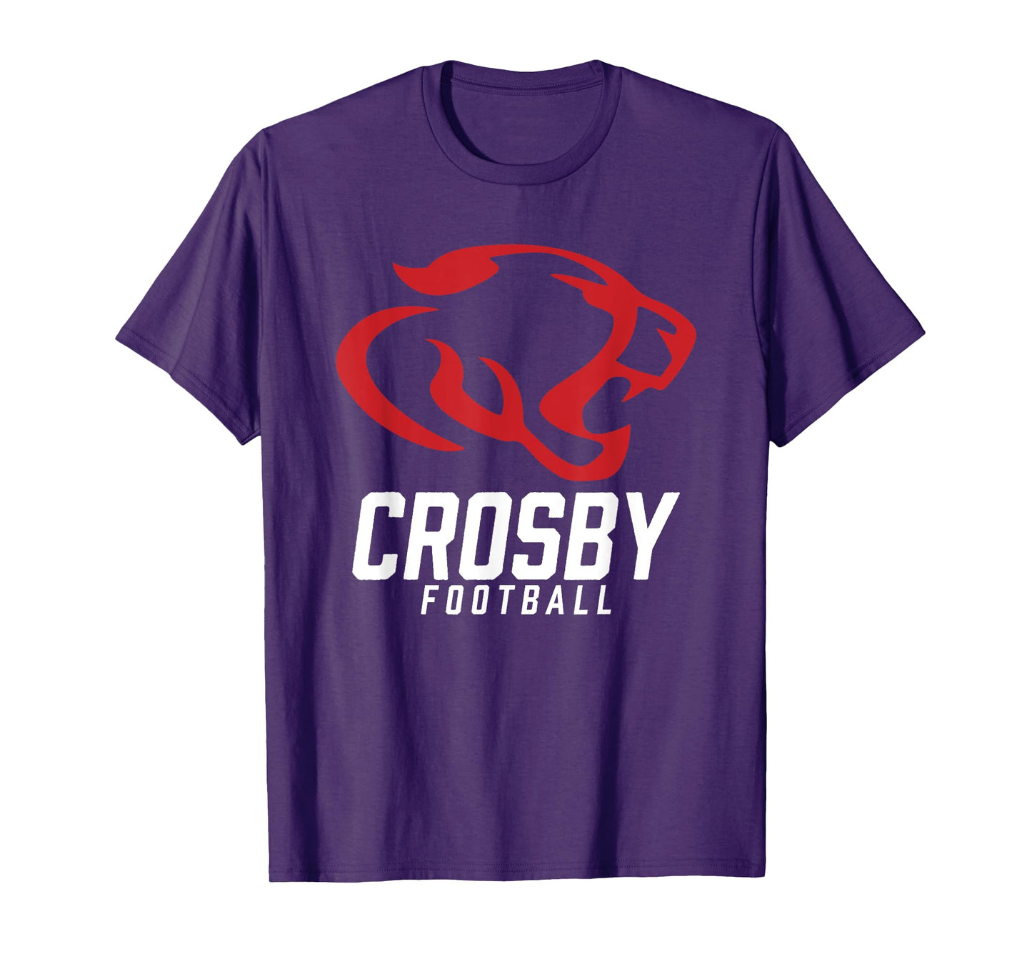 Crosby Cougars Logo Football Team HS T-Shirt