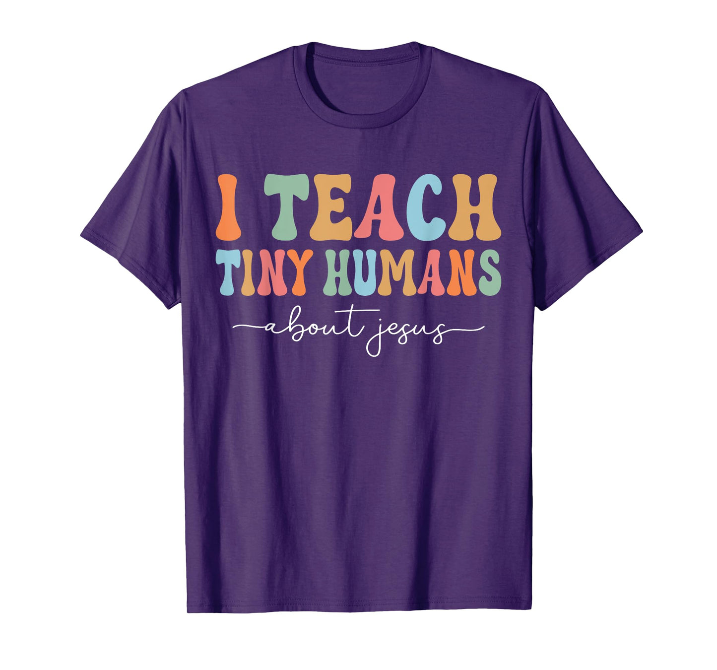 Teach Teaching Kids About Jesus Retro Sunday School Teacher T-Shirt
