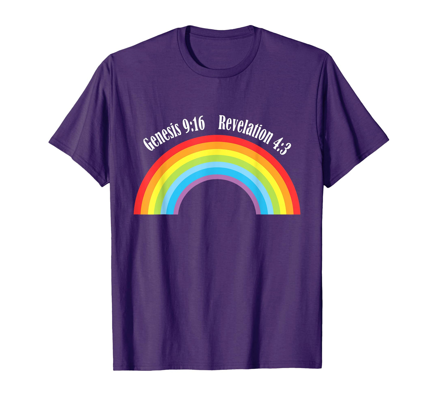 Rainbow Genesis 9-13 Revelation 4-3 Bible Christian Lover T-Shirt