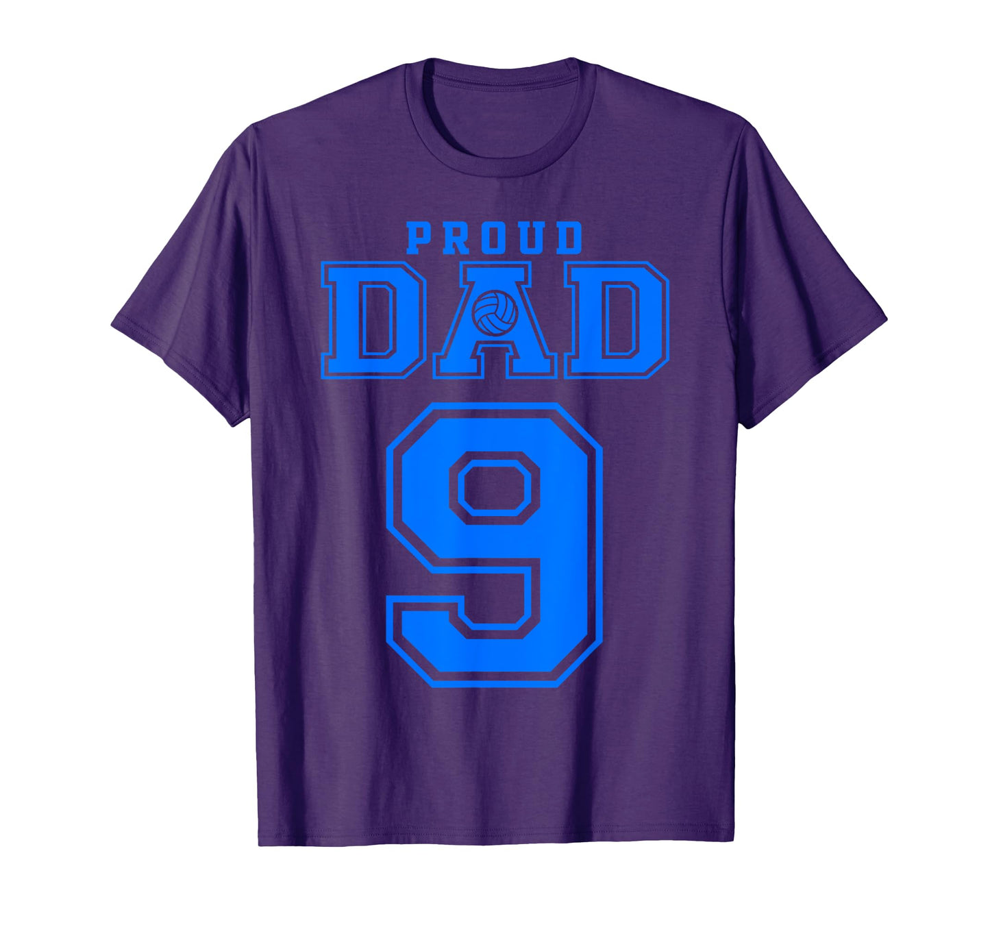 Proud Volleyball Dad Number 9 B T-Shirt