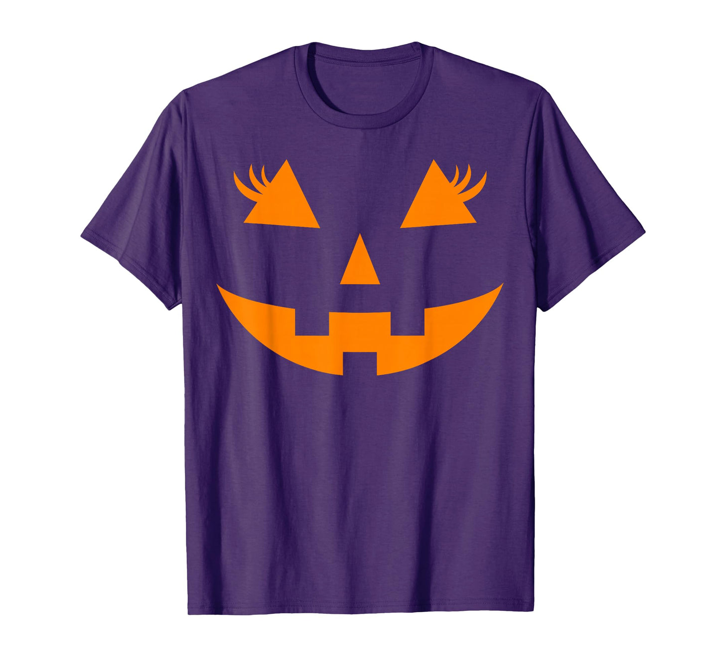 Jack O Lantern Face Pumpkin Halloween Costume Women Funny T-Shirt