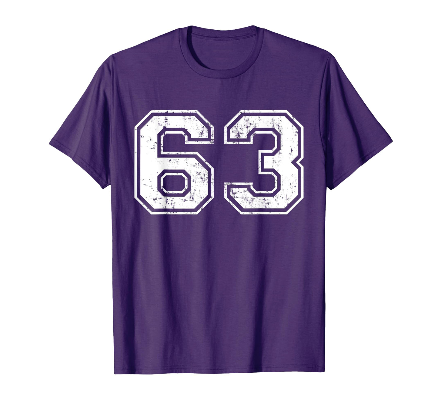 Number 63 Distressed Vintage Sixty Three Sport Team Practice T-Shirt
