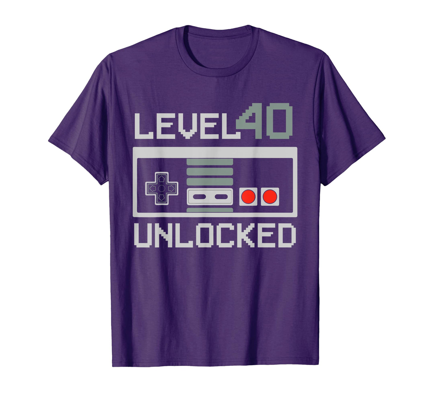 Level 40 Unlocked Video Gamer Vintage 40th Birthday Present T-Shirt