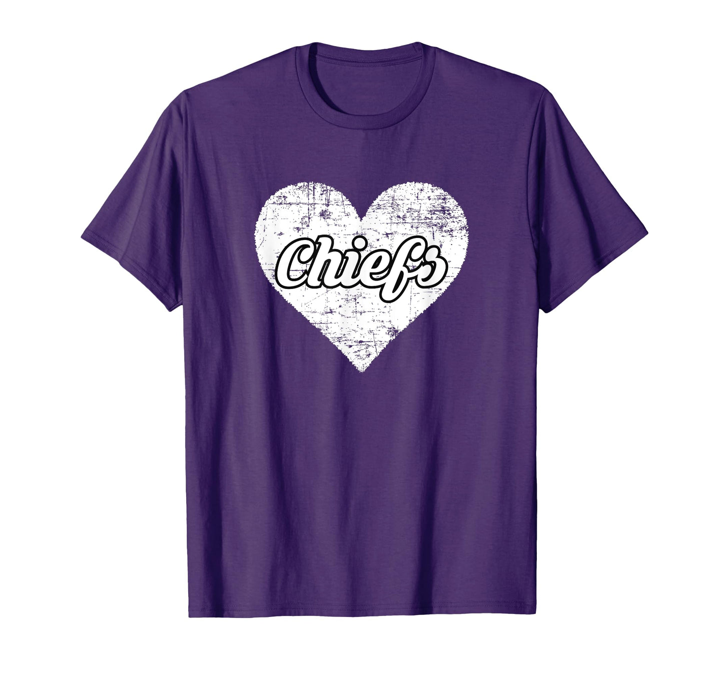 Chiefs Over Distressed Heart Huron T-Shirt