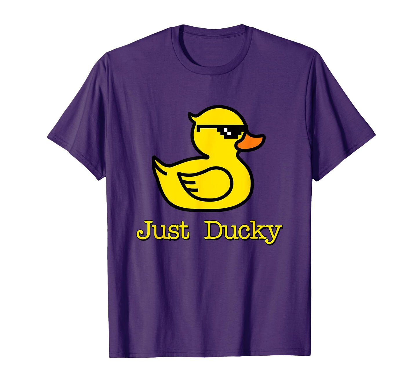 Just Ducky Cool Rubber Yellow Duck Childish Graphic Design T-Shirt