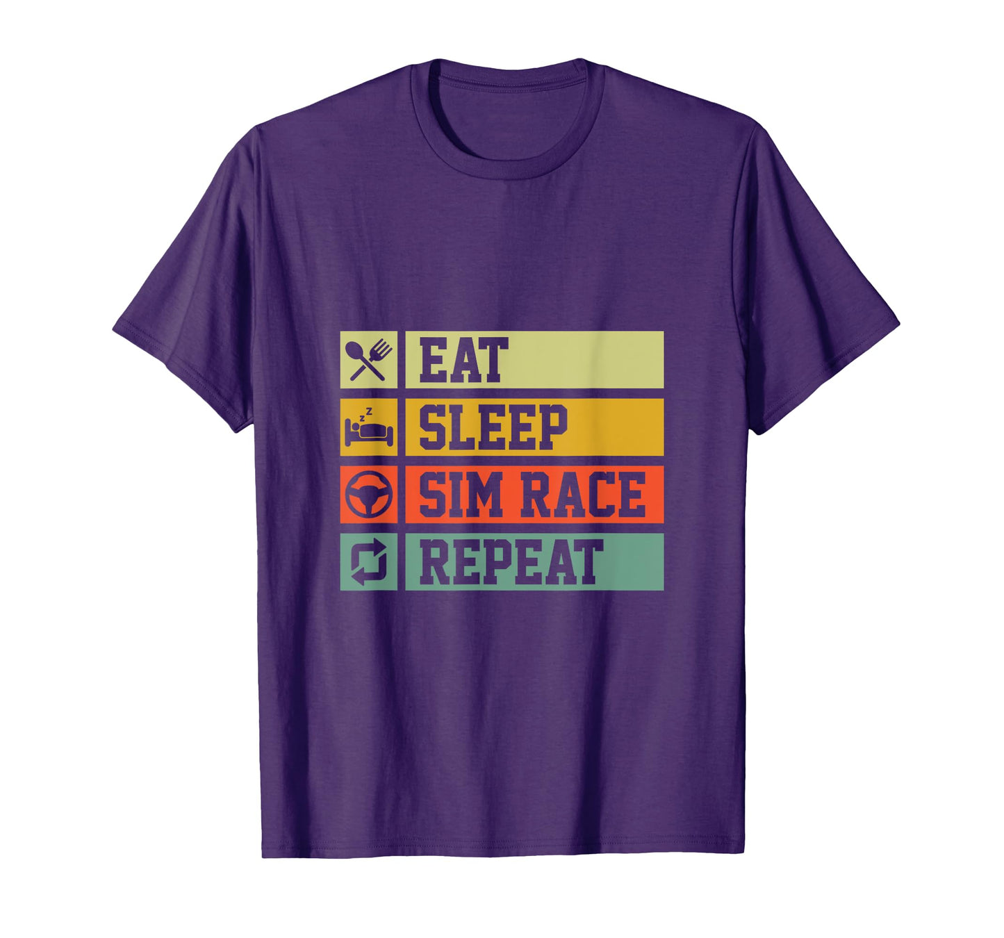 Eat Sleep Sim Race Repeat Simracer T-Shirt