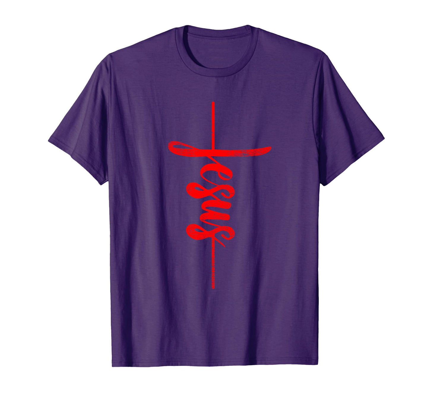 Jesus Christian Cross Art Cursive Inspiring Gift Men Women T-Shirt