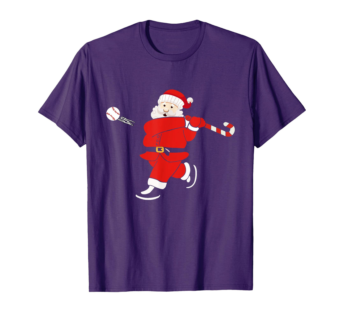 Santa Sports Design For Men Boys Christmas Baseball Player T-Shirt