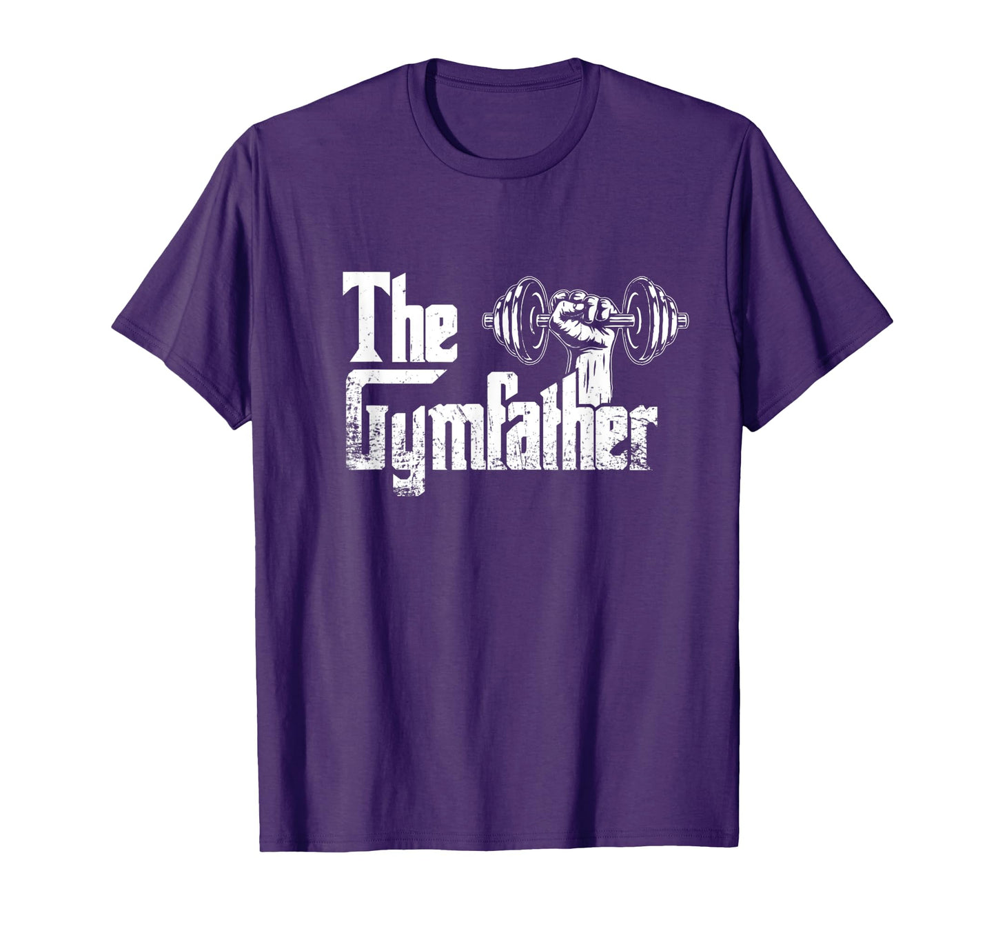 Mens The Gym Father Lifting Weights Funny Dad Training Lift T-Shirt