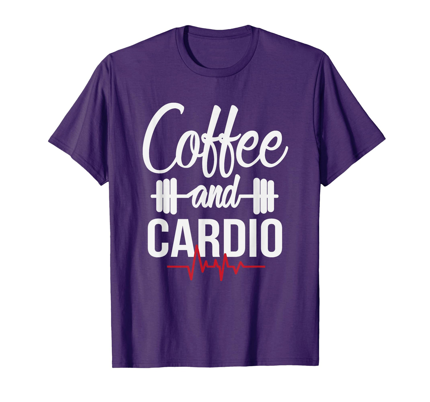 Coffee and Cardio Lover Workout Enthusiast Christmas Gift T-Shirt