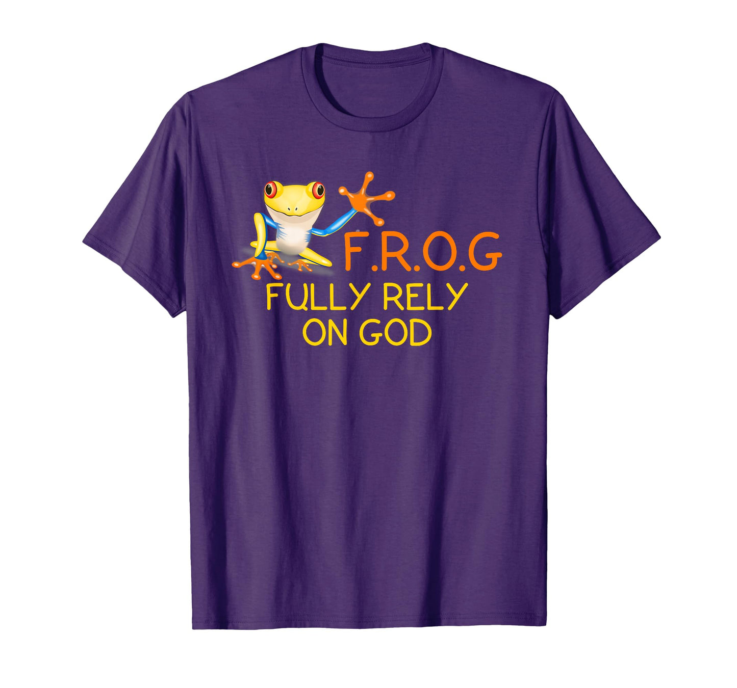 F.R.O.G Fully Rely on God tshirt | Religious Novelty Shirt T-Shirt