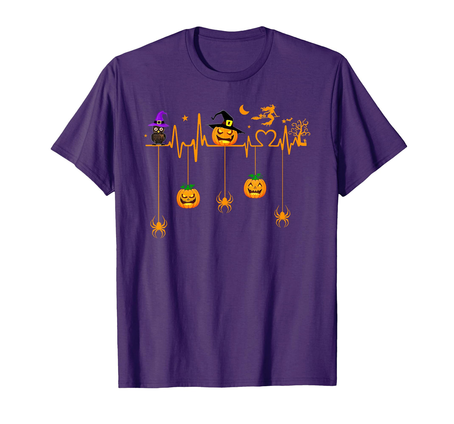 Funny Halloween Pumpkin Heartbeat T-Shirt