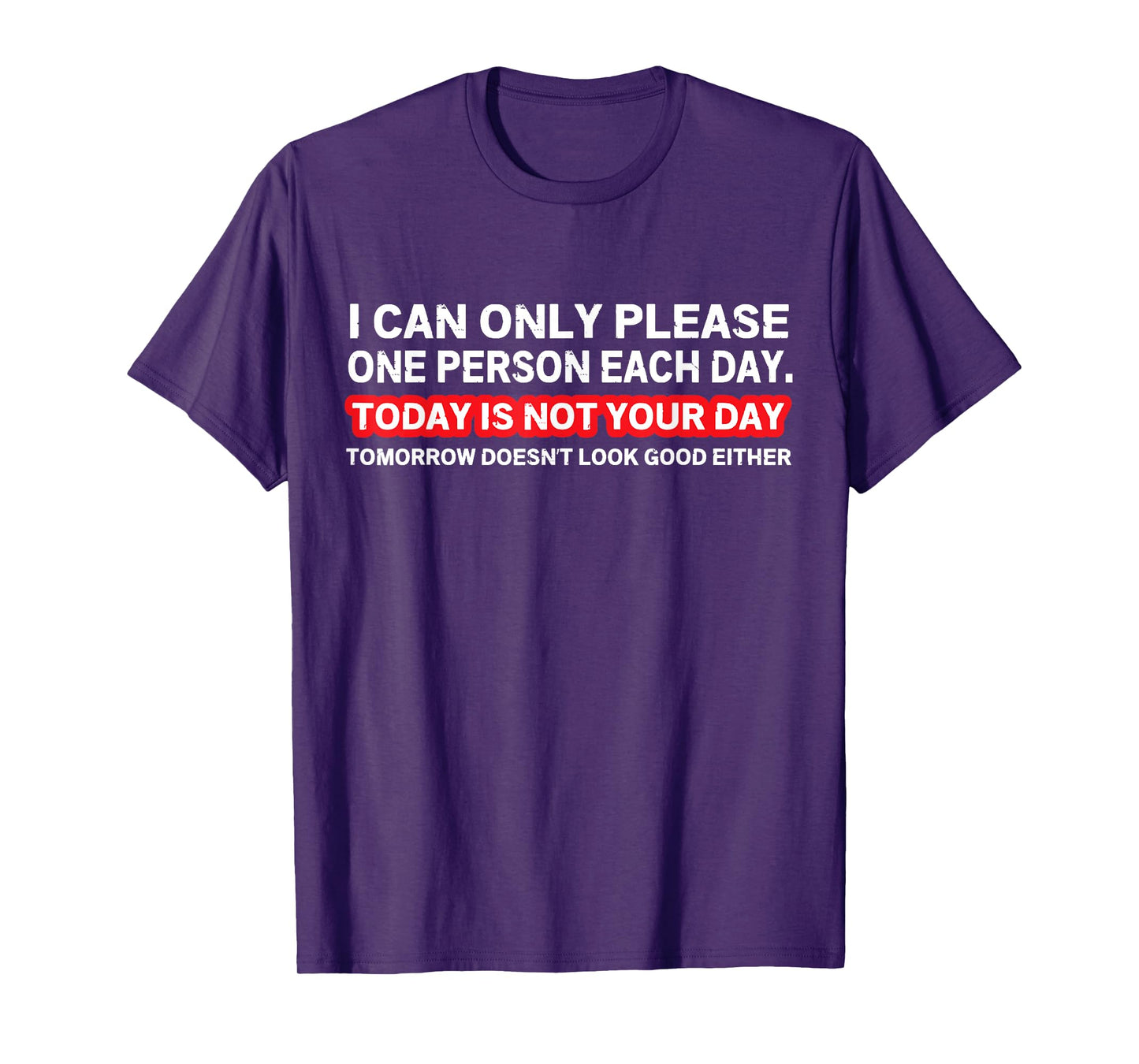 Sarcastic Saying - I Can Only Please One Person Per Day T-Shirt