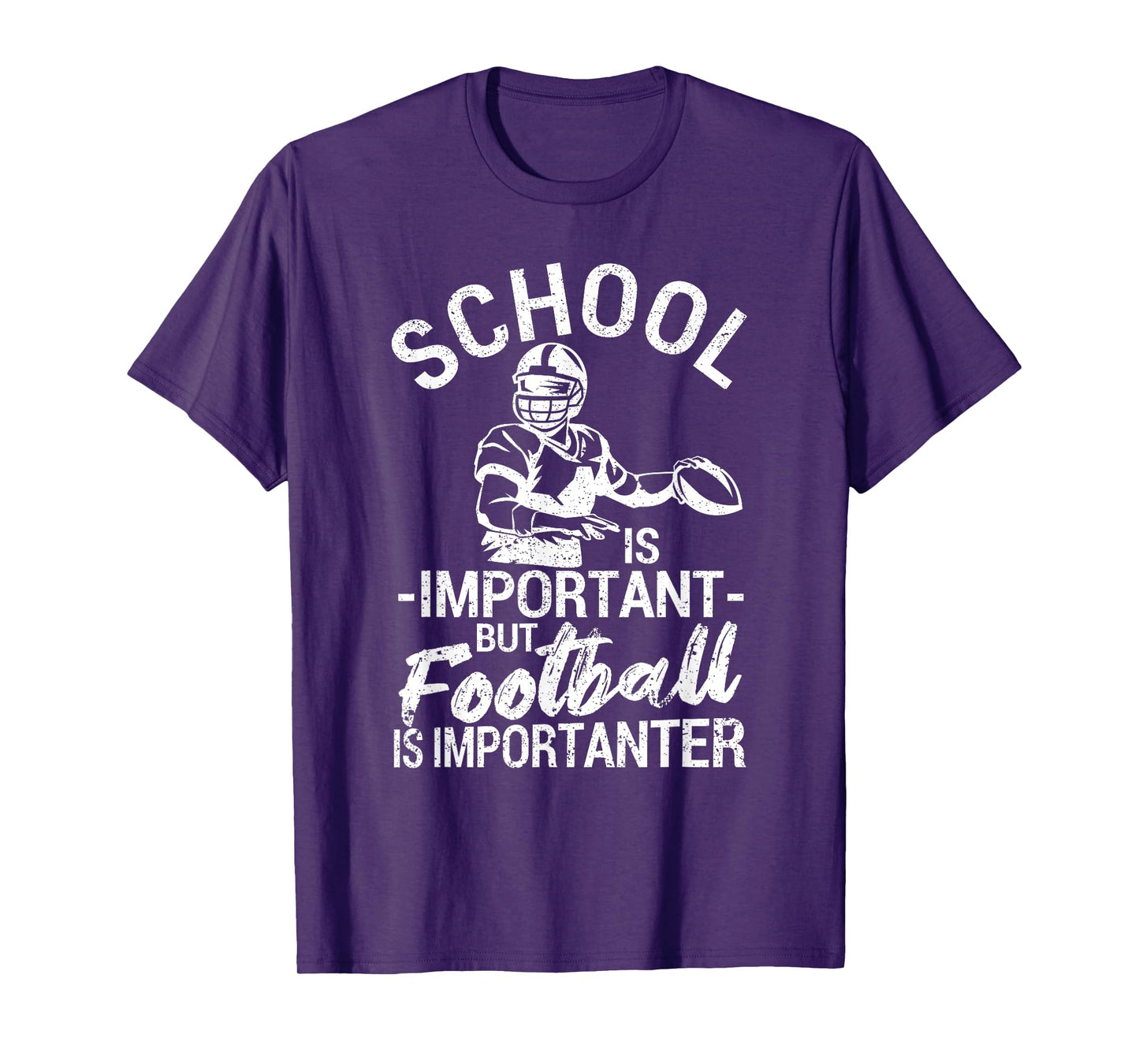 School Is Important But Football Is Importanter Funny T-Shirt