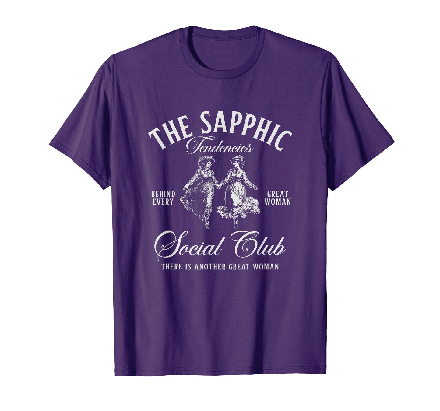 The Sapphic Tendencies Social Club Funny Lesbian Queer Pride T-Shirt