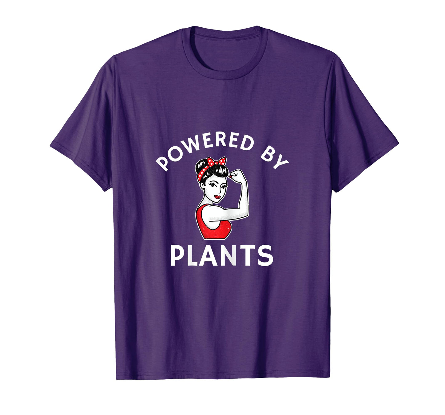 Powered By Plants Retro Women's Vegan Fitness T-Shirt T-Shirt