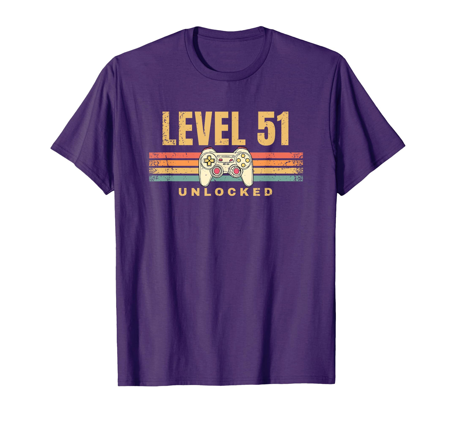 Level 51 Unlocked Funny Video Gamer 51st Birthday Gaming T-Shirt