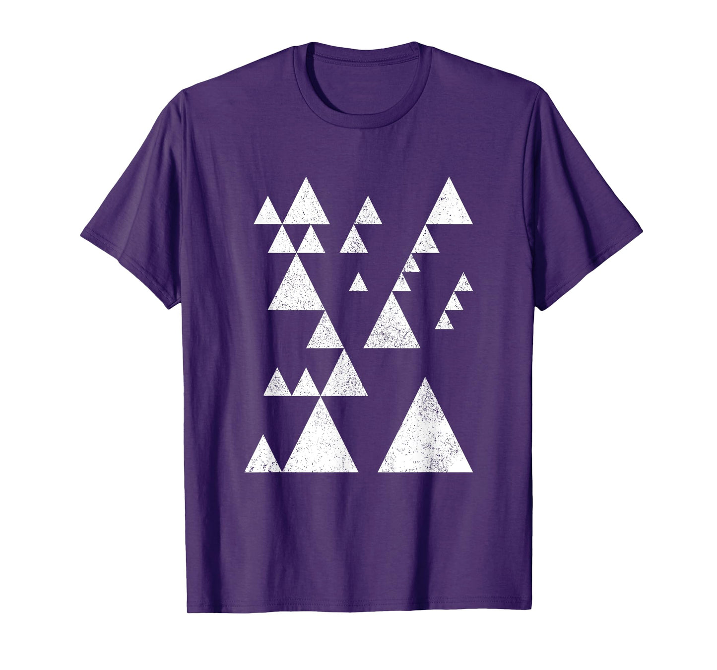 Geometric Triangles Shapes Geometry Abstract Art Distressed T-Shirt