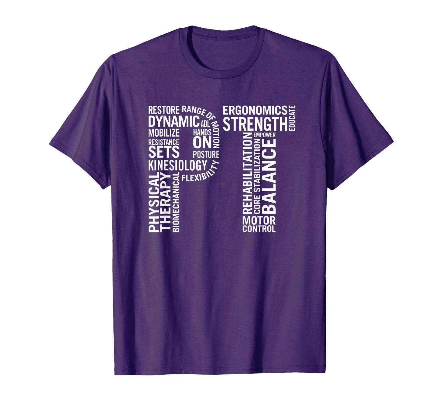 Physical Therapy T-Shirt Physical Therapist PT Word Tee T-Shirt