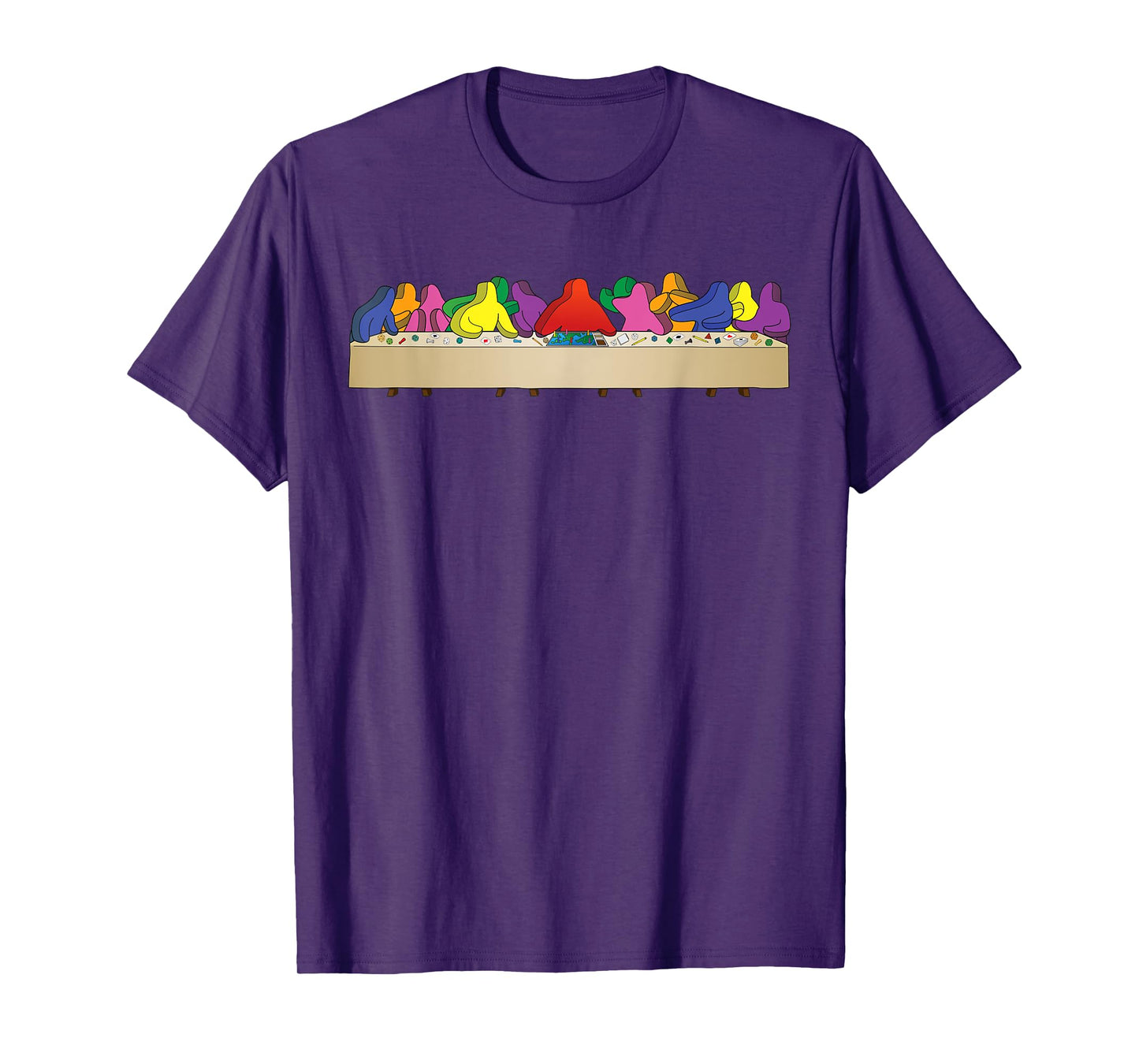 Da Vinci's Painting with Board Game Meeples T-Shirt