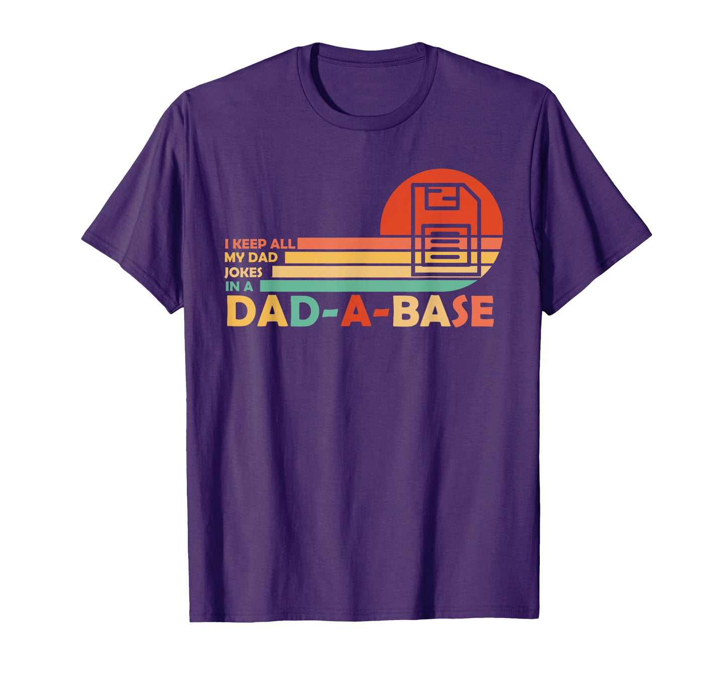 Funny dad jokes in dad-a-base vintage for father's day T-Shirt