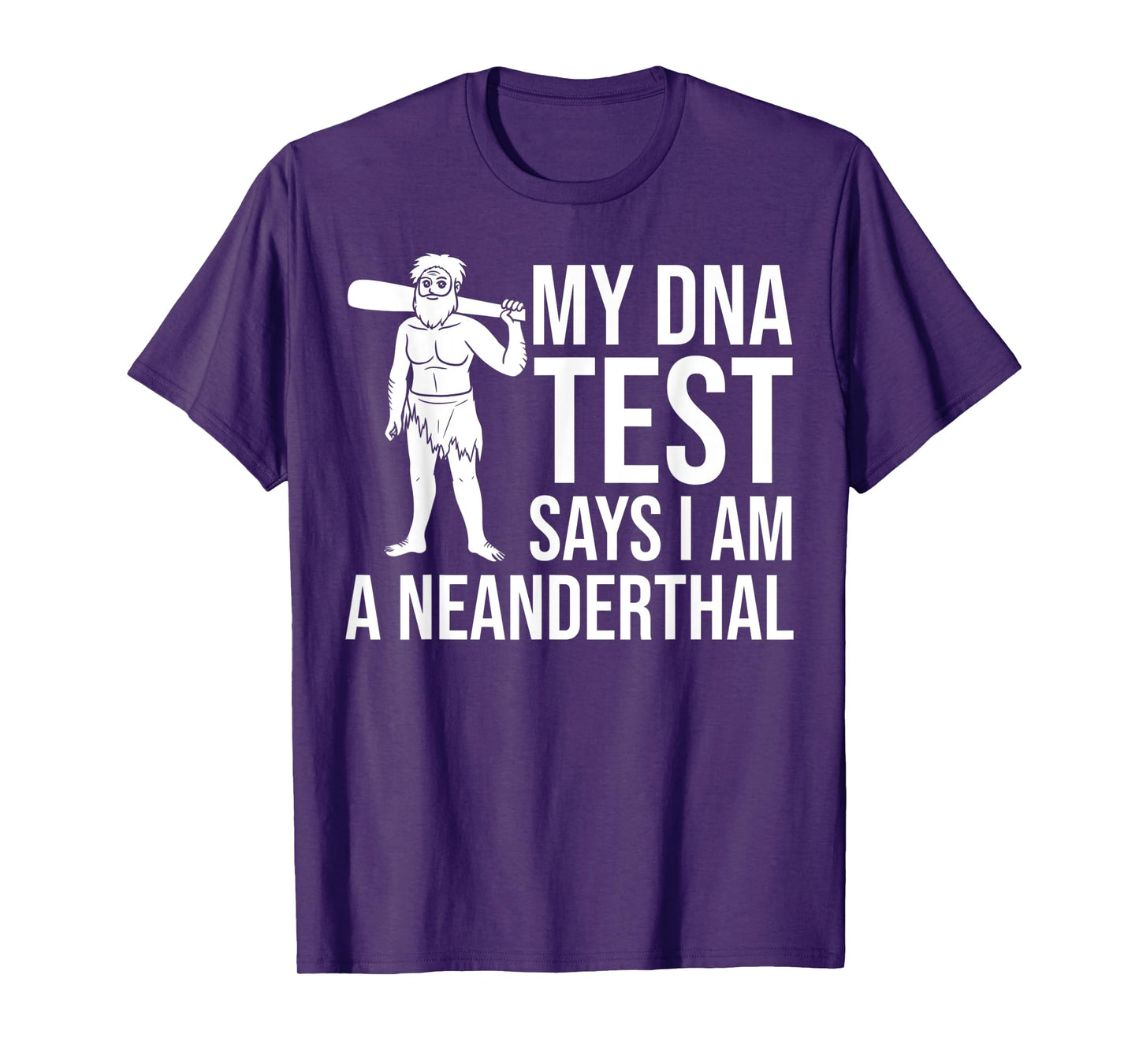 Neanderthal Dna Test Gift Caveman Woman Skull T-Shirt